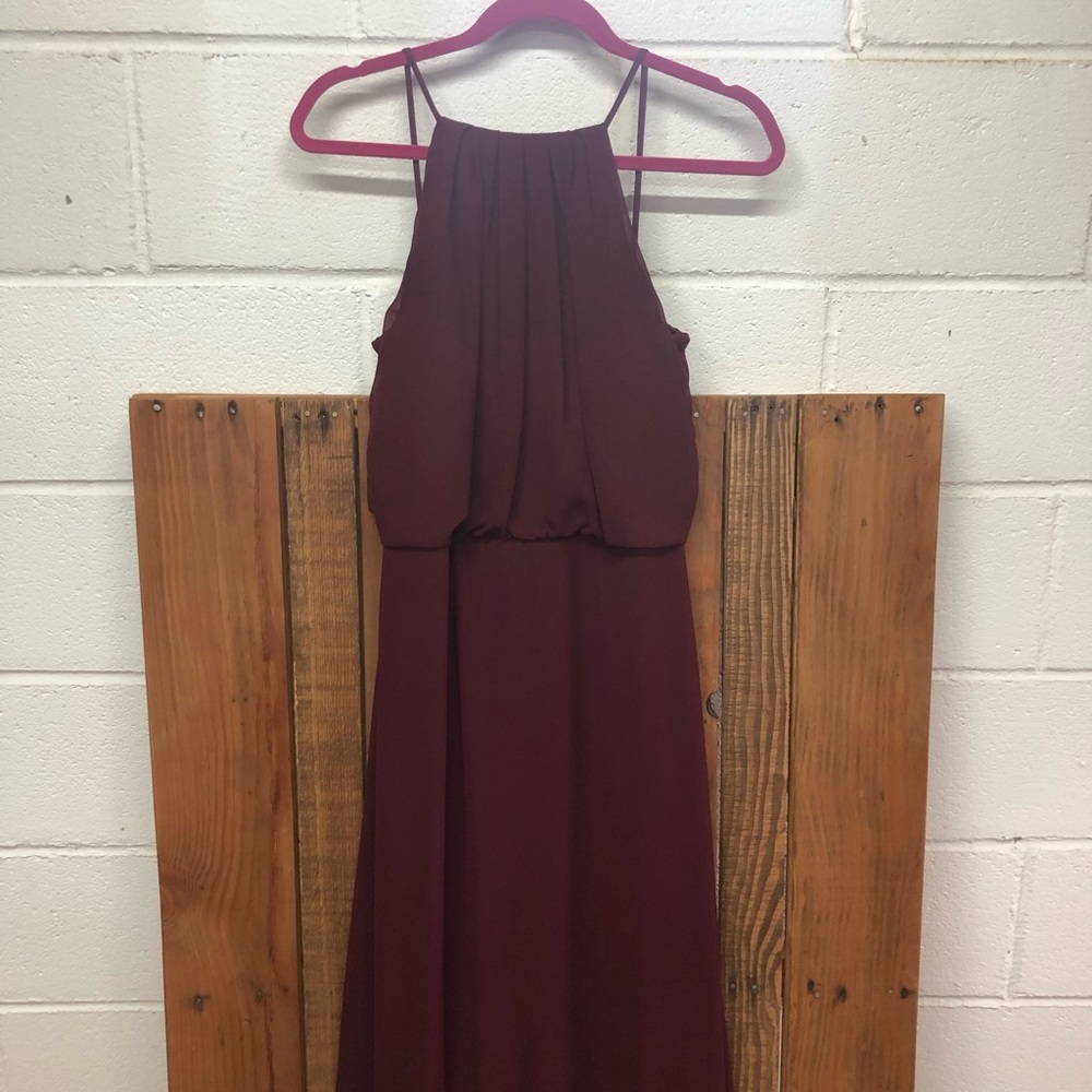 Bill Levkoff size 12 maroon bridesmaids dress - Picture 4 of 9
